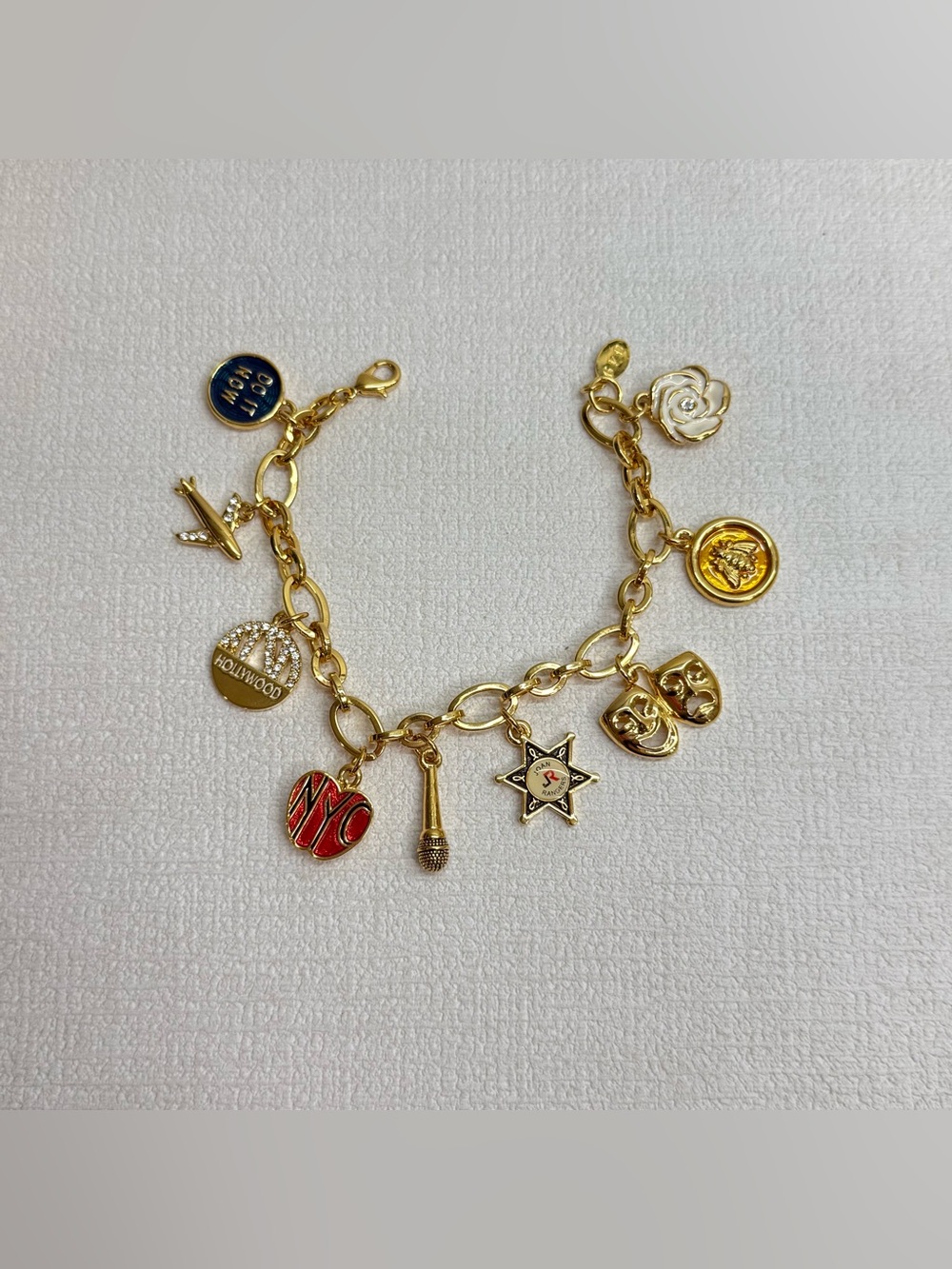 Joan Rivers “‘My favorite things” limited edition gold plated charm bracelet